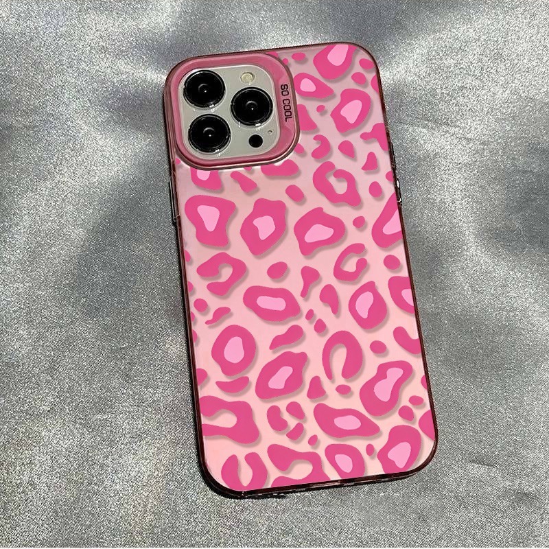 Samsung Galaxy S25 - Rosa Handyhülle mit Leopardenmuster für Samsung