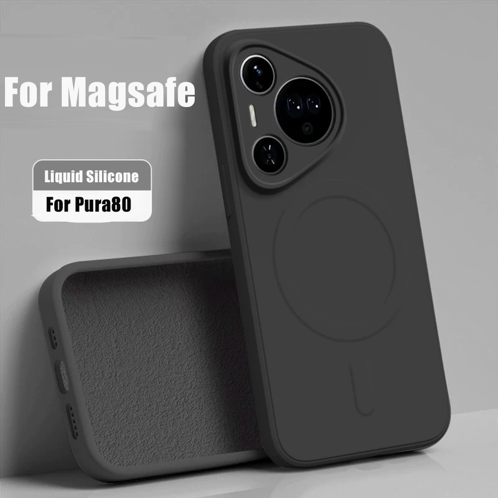 Huawei Pura 70 - Flüssiges Silikon, weiche magnetische Hülle für