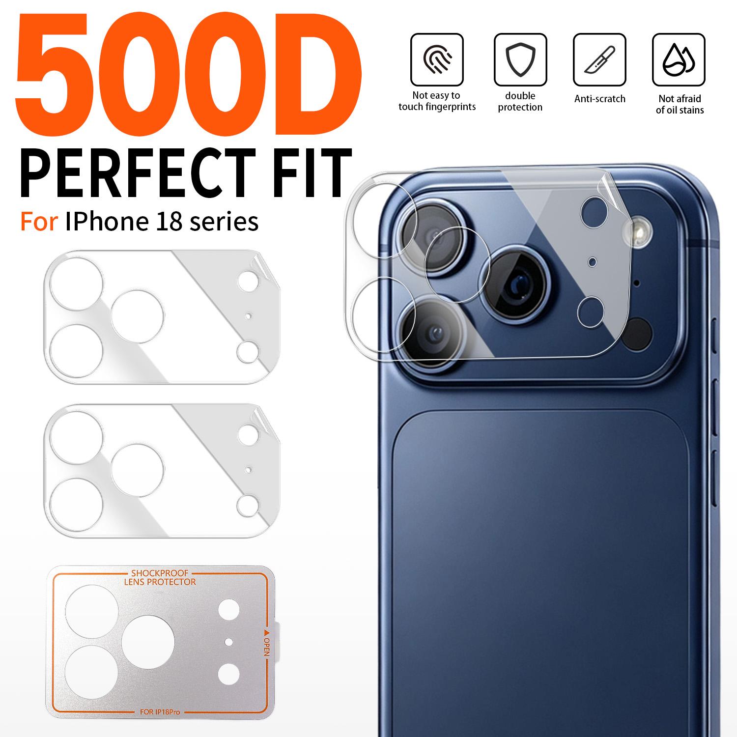 Glass Protector Auto - 18Pro Staubfreie, selbstklebende Kameraschutzfolien für iPhone