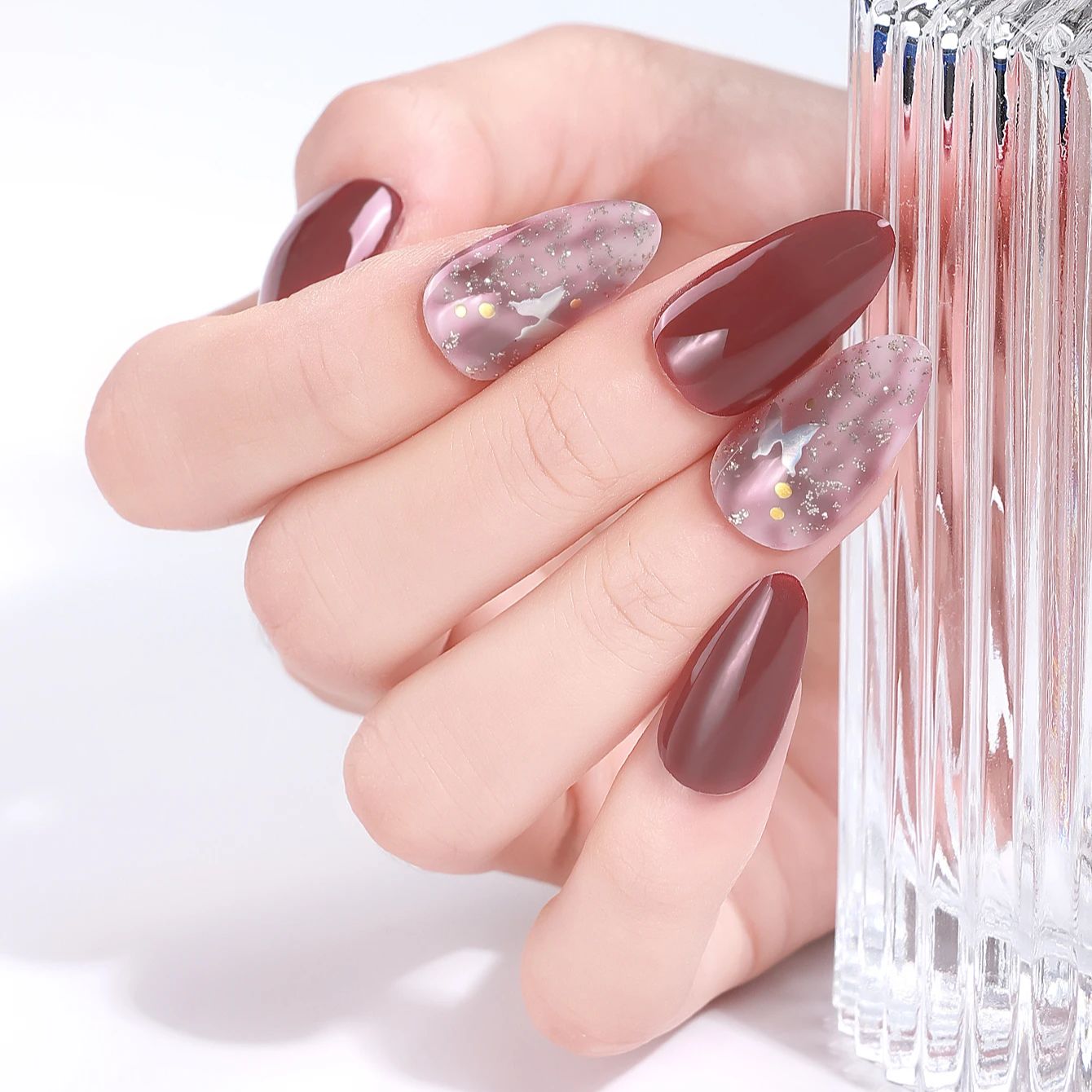 16 Tipps glitzernde, halbgehär – Full Cover Adhesive Bewertung und Preis