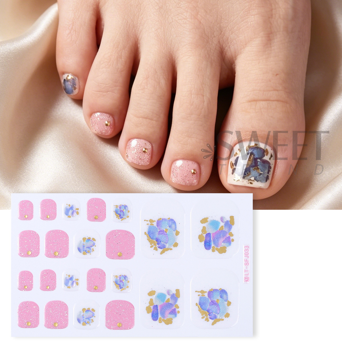 5 Stück Elegante Strass-Design – Full Cover Adhesive Bewertung und Preis