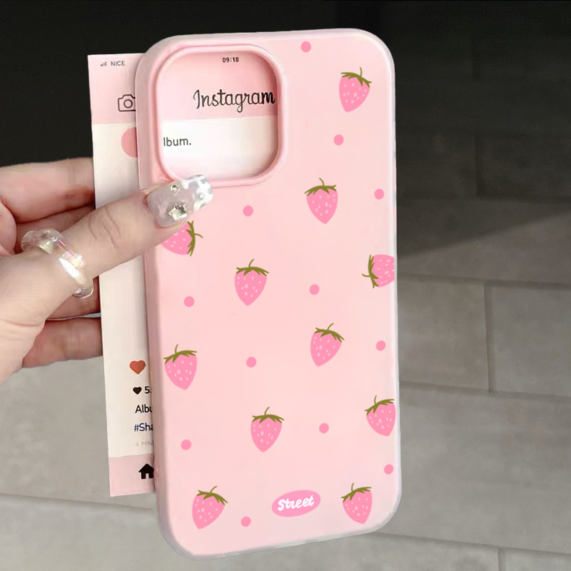 Süße rosa Handyhülle mit Erdbe – Xiaomi Redmi Note 13 Bewertung und Preis