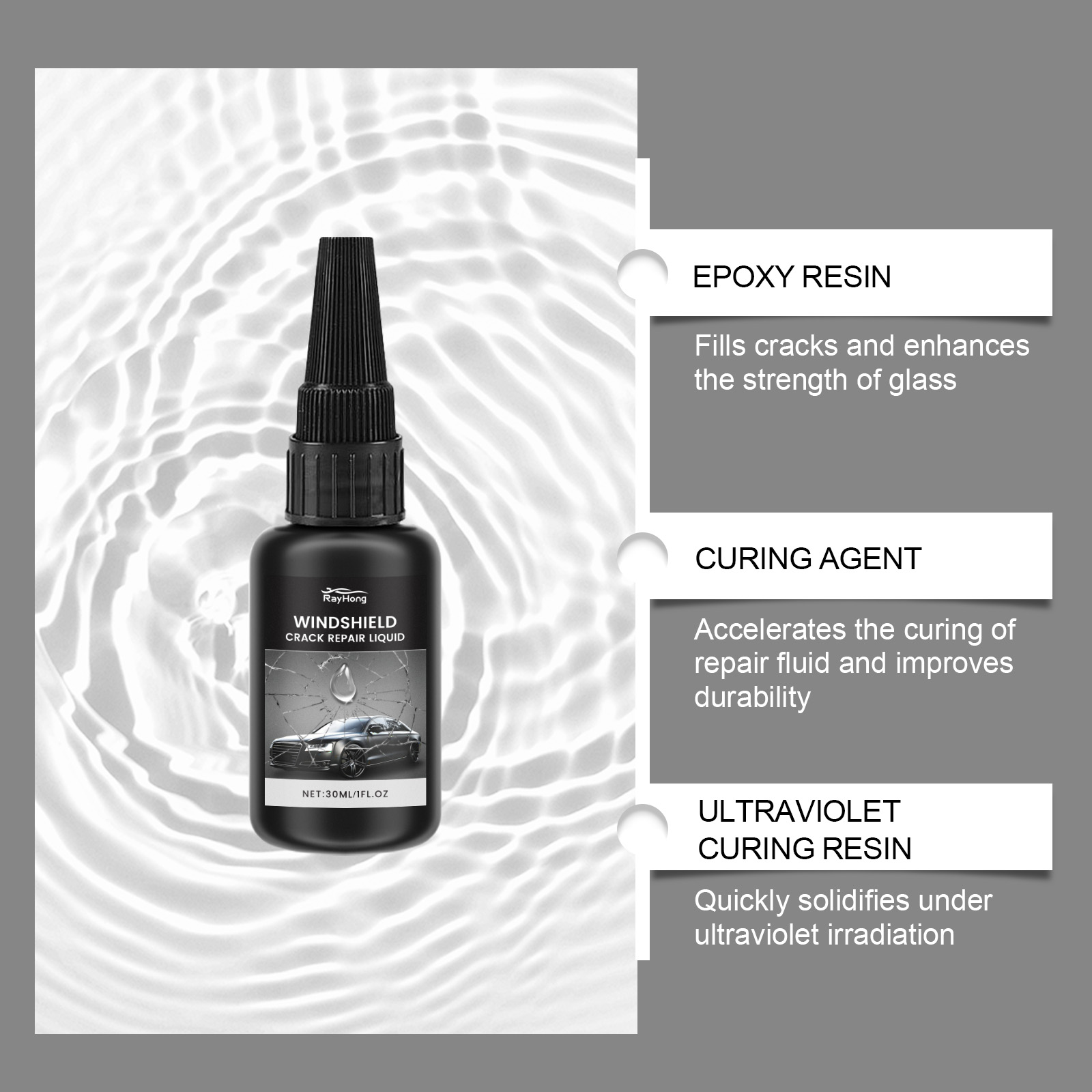 Windschutzscheiben-Reparaturse – Liquid Uv Glue Kit Bewertung und Preis